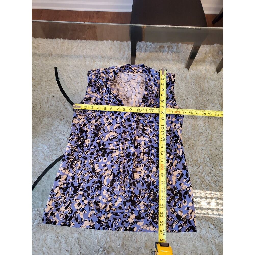 Dana Buchman Womens Purple Polyester Sleeveless V-Neck Top Blouse Size Small - Picture 10 of 11
